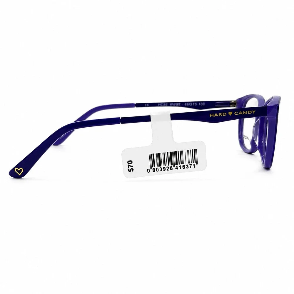 Hard Candy Eyeglass Frames Purple Full Rim 52-16-135 - New